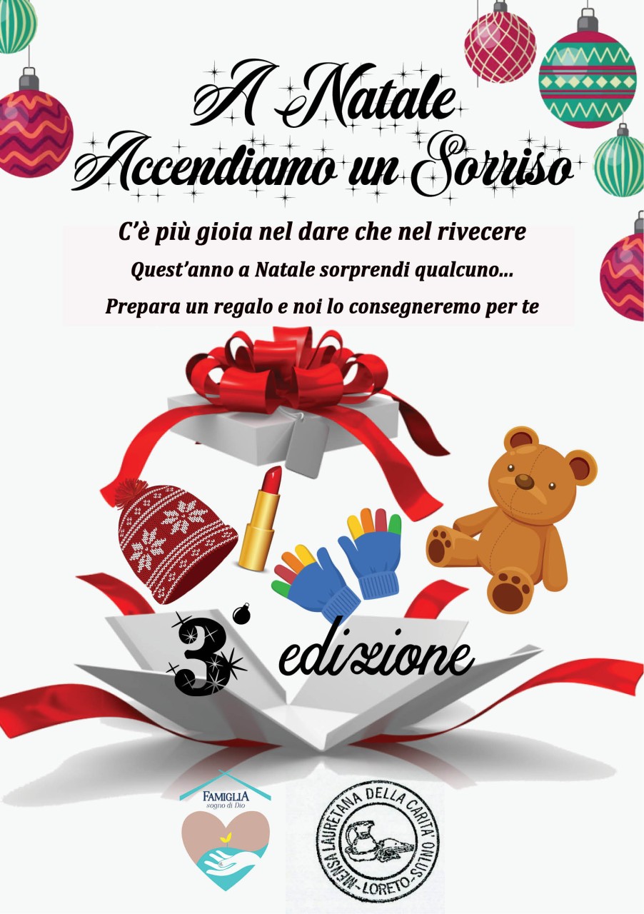 A natale accendi un sorriso iniziativa di solidarietà per chi è meno fortunato